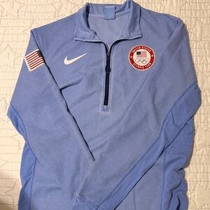 Nike Light Blue Olympic Quarter-Zip Pullover